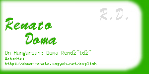 renato doma business card